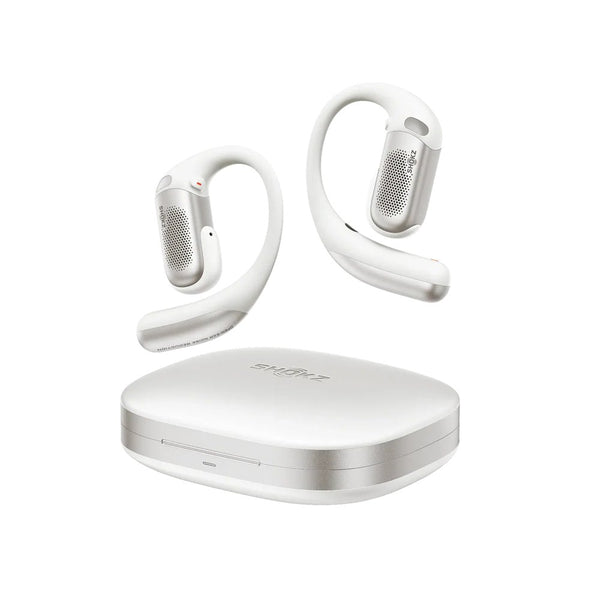 Shokz OpenFit Pro open-ear wireless earbuds with AI call clarity White Qatar