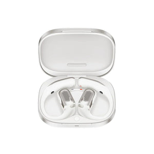 Shokz OpenFit Pro open-ear wireless earbuds with AI call clarity White Qatar