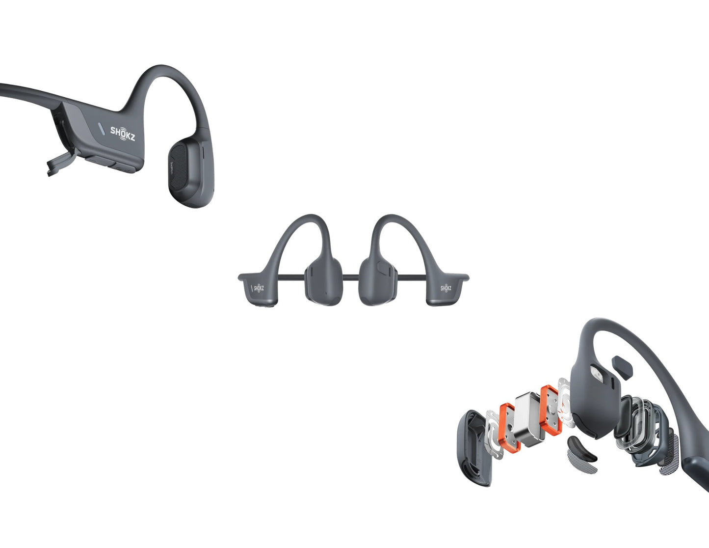 Shokz OpenRun Pro 2 bone conduction sports headphones with DualPitch sound and open-ear design.