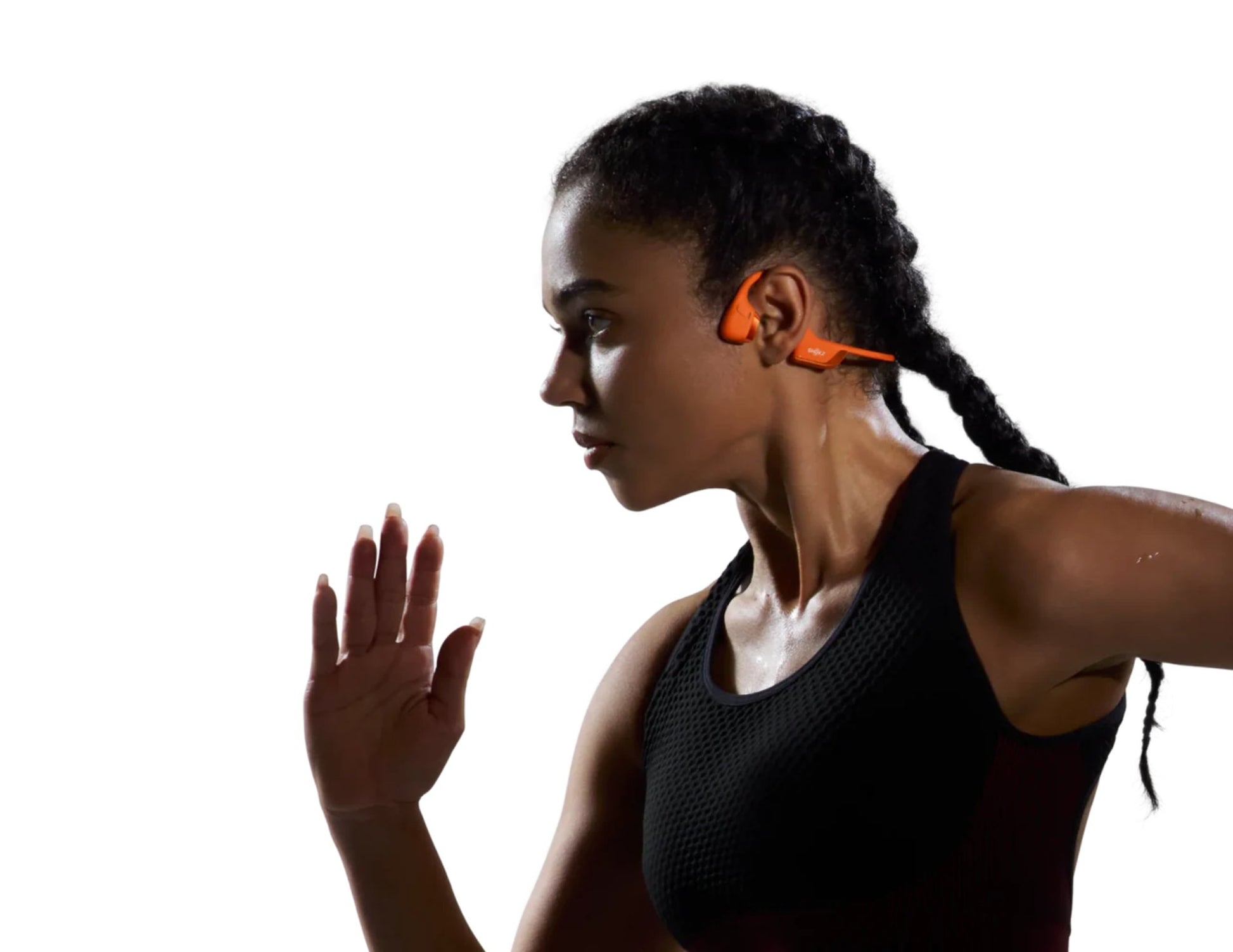 Shokz OpenRun Pro 2 bone conduction sports headphones with DualPitch sound and open-ear design.