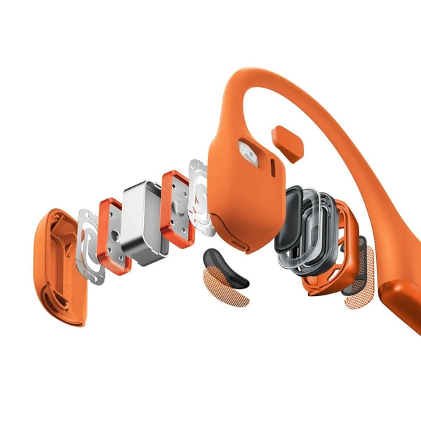 Shokz OpenRun Pro 2 Orange open-ear sports headphones with DualPitch sound and 12-hour battery Qatar