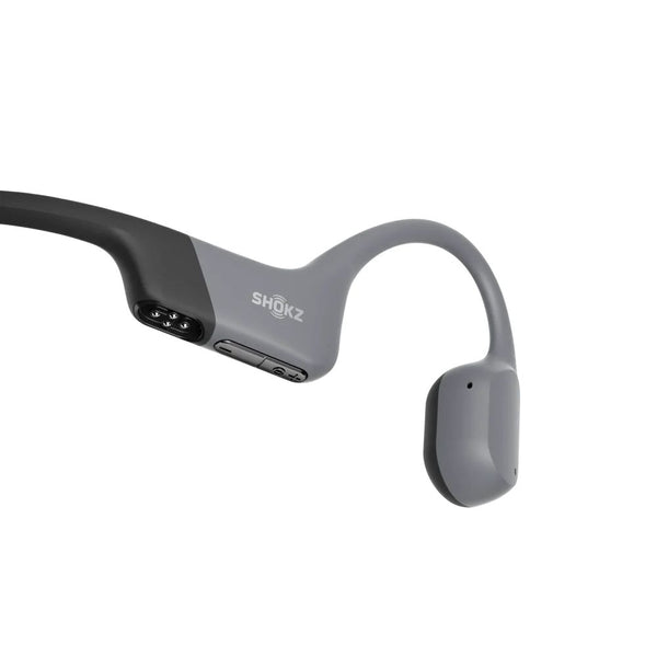 Shokz OpenSwim Pro Grey swim-ready bone conduction headphones with IP68 waterproofing and 32GB MP3 storage Qatar