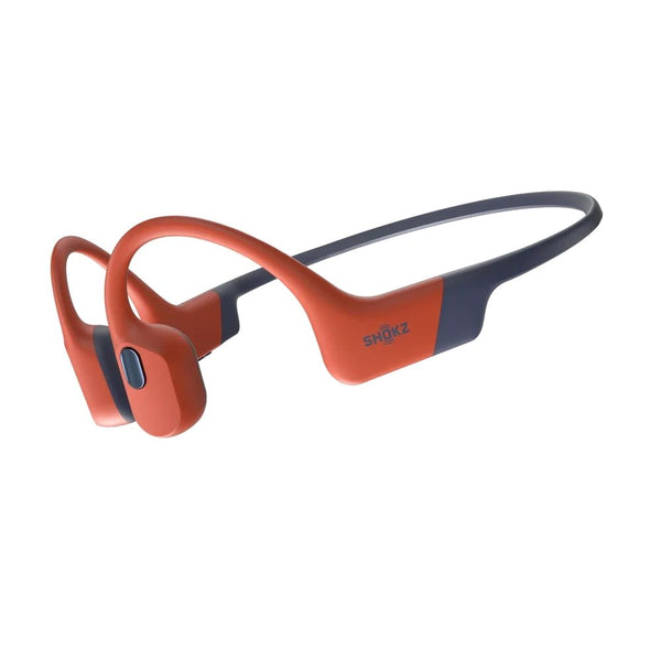 Shokz OpenSwim Pro Red swim-ready bone conduction headphones with IP68 waterproofing and 32GB MP3 storage Qatar