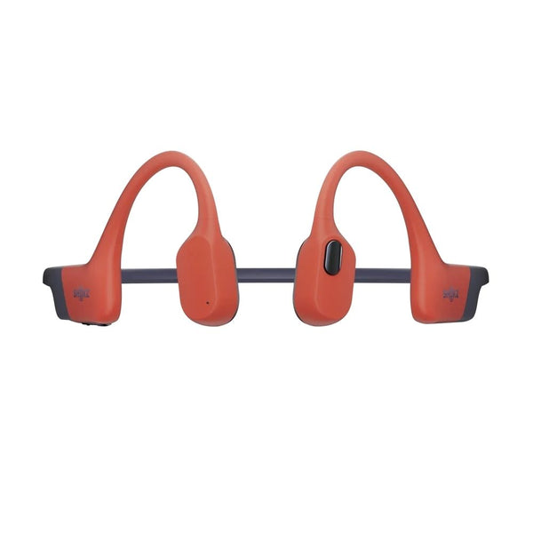 Shokz OpenSwim Pro Red swim-ready bone conduction headphones with IP68 waterproofing and 32GB MP3 storage Qatar