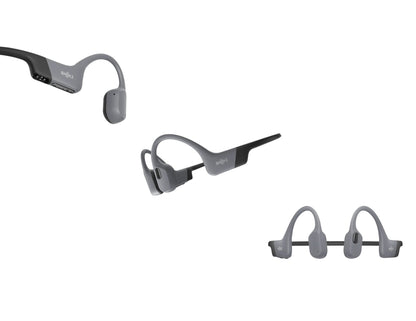 Shokz OpenSwim Pro bone conduction sport headphones with IP68 waterproof rating and open-ear design.