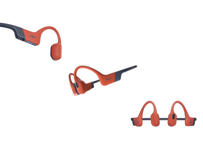 Shokz OpenSwim Pro bone conduction sport headphones with IP68 waterproof rating and open-ear design.