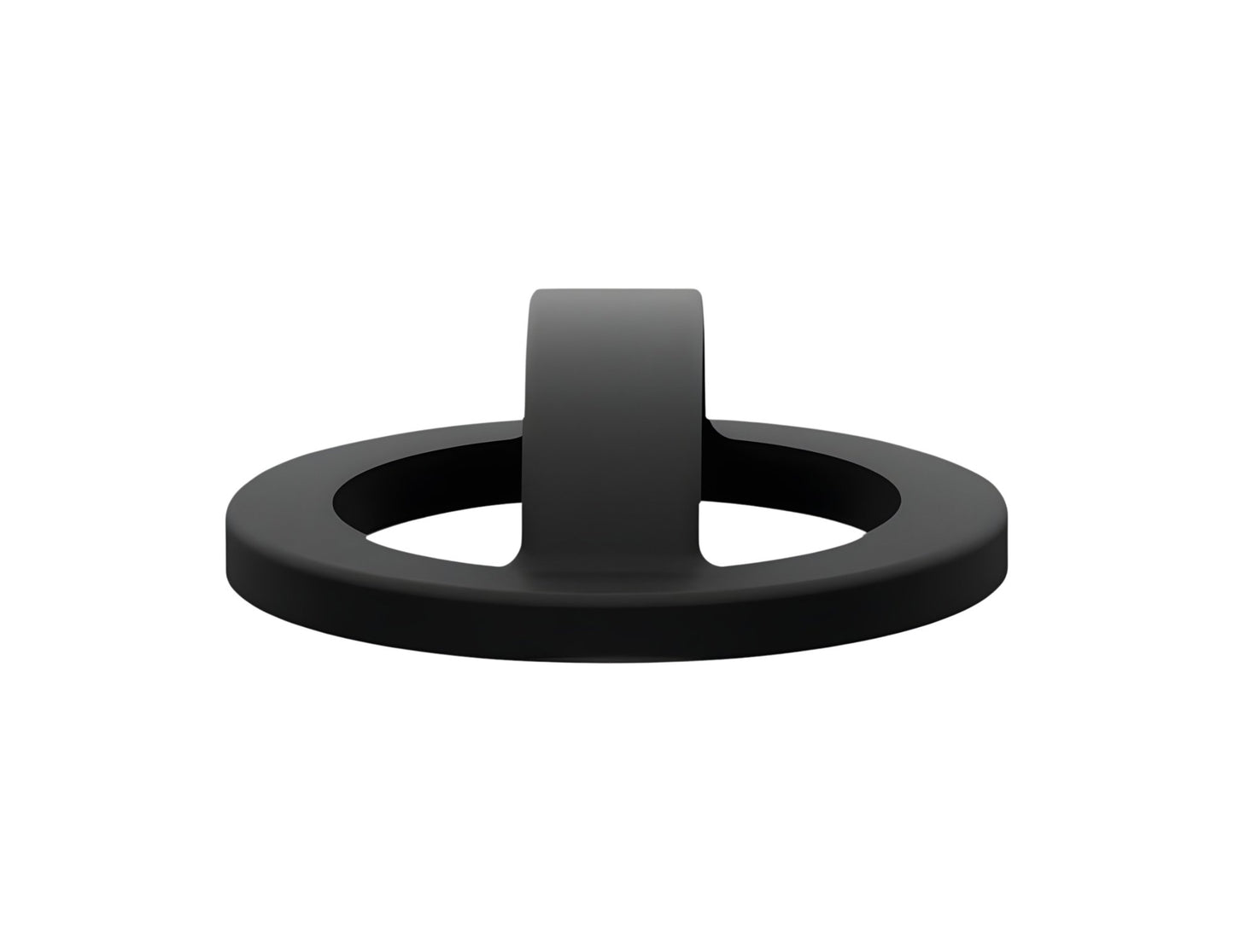 Black silicone magnetic 360-degree phone ring grip holder attached to smartphone Qatar
