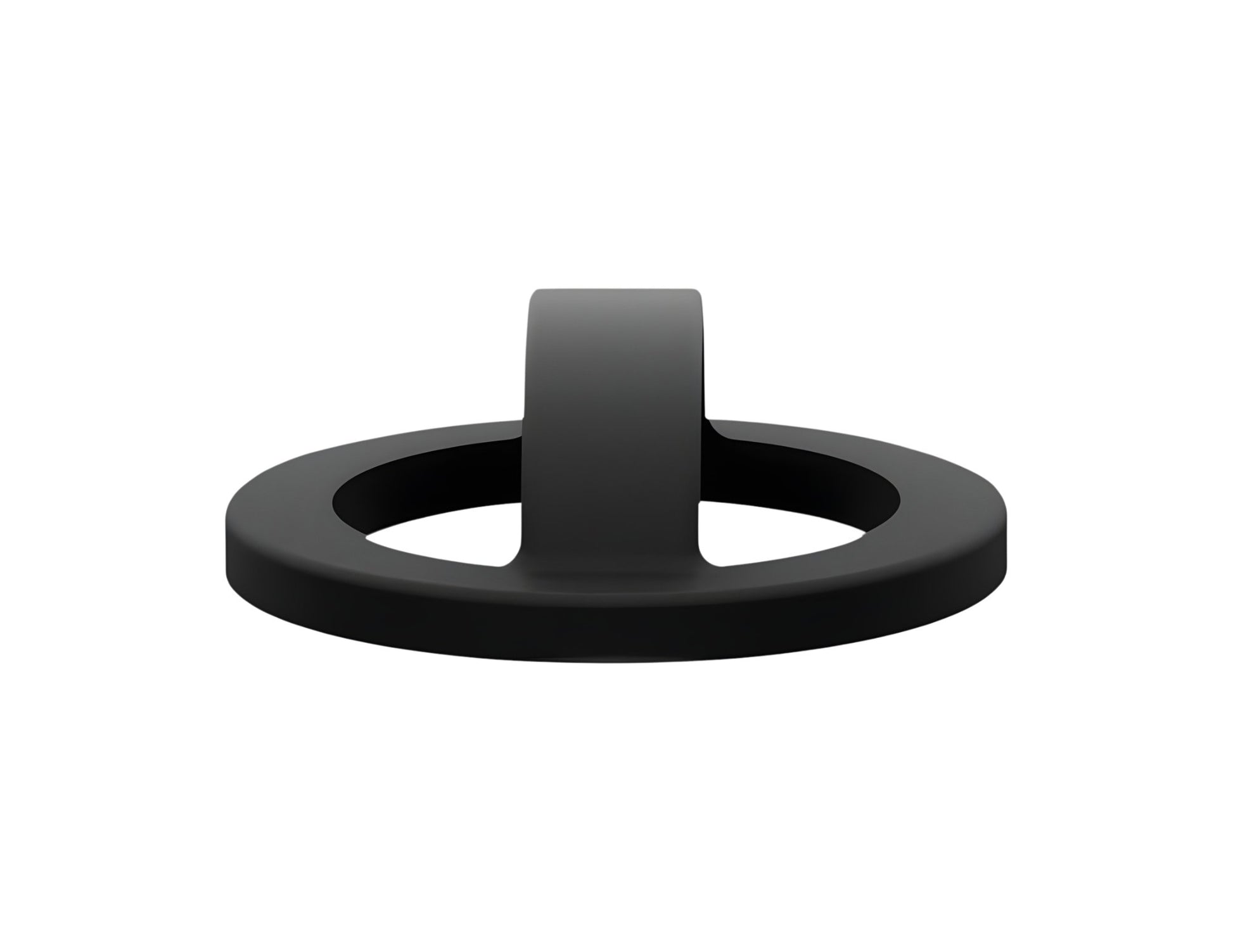 Black silicone magnetic 360-degree phone ring grip holder attached to smartphone Qatar