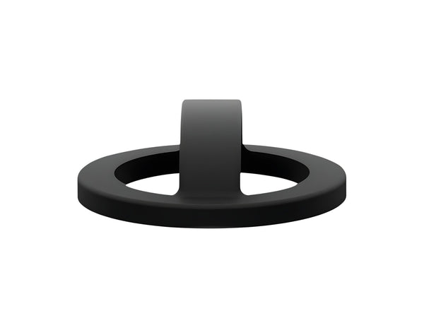 Black silicone magnetic 360-degree phone ring grip holder attached to smartphone Qatar