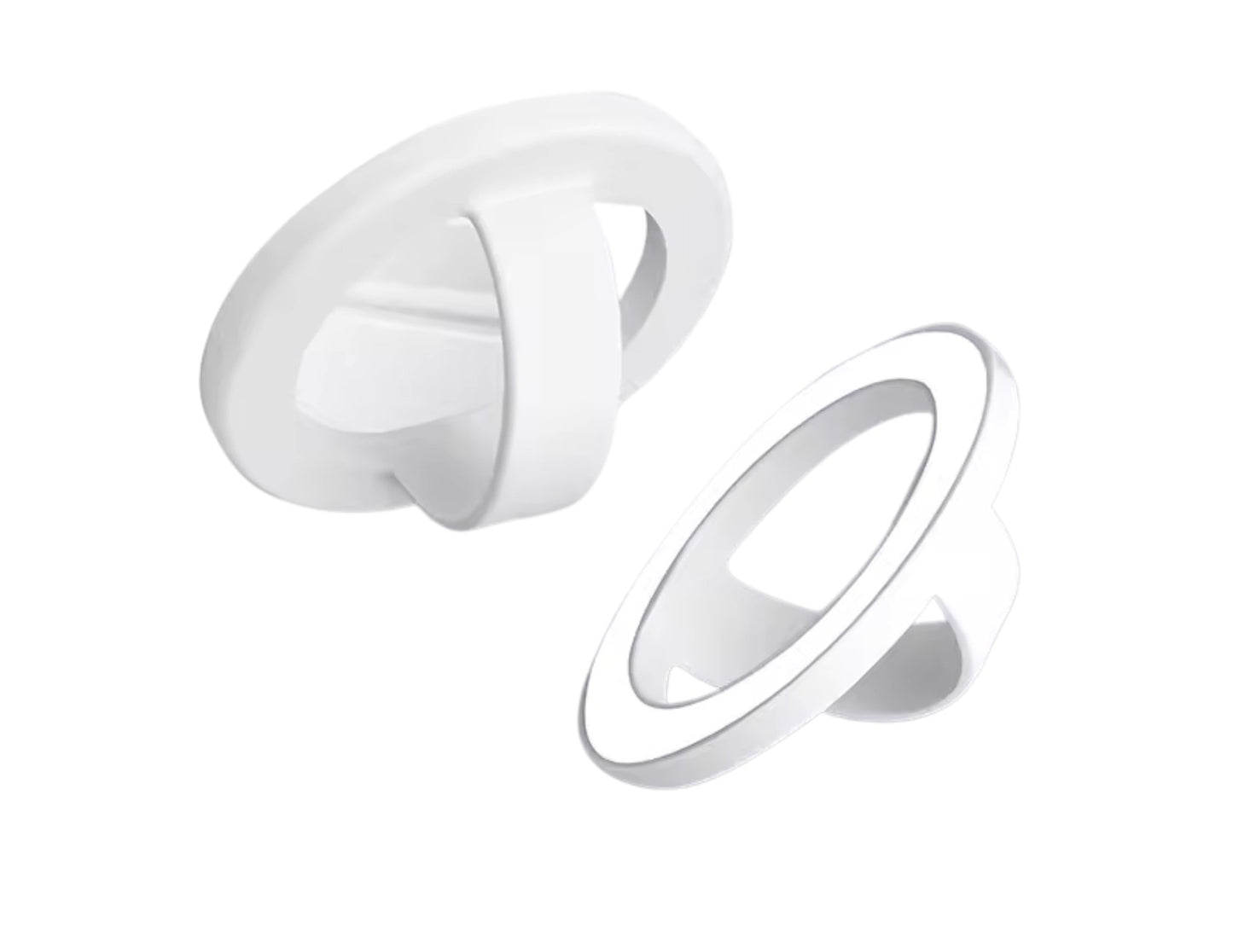 Black silicone magnetic 360-degree phone ring grip holder attached to smartphone Qatar