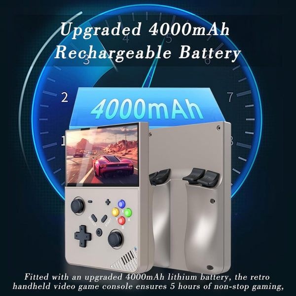SJGAM R43 Pro Retro Handheld Game Console 64GB Grey with 4.3-inch IPS display and Linux EmuELEC system Qatar