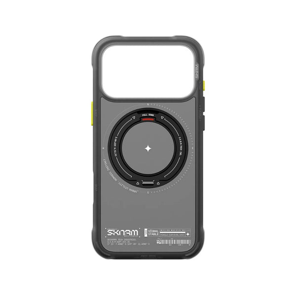 Skinarma Atlas Black protective case for iPhone 18 Pro Max with 360° rotating aluminium kickstand and DRIFT-NODE™ corner protection in Qatar