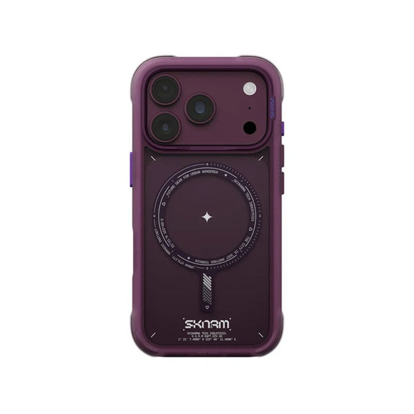 SkinArma Avion Case for iPhone 18 Pro with M-Safe support and removable camera frame Burgundy Qatar
