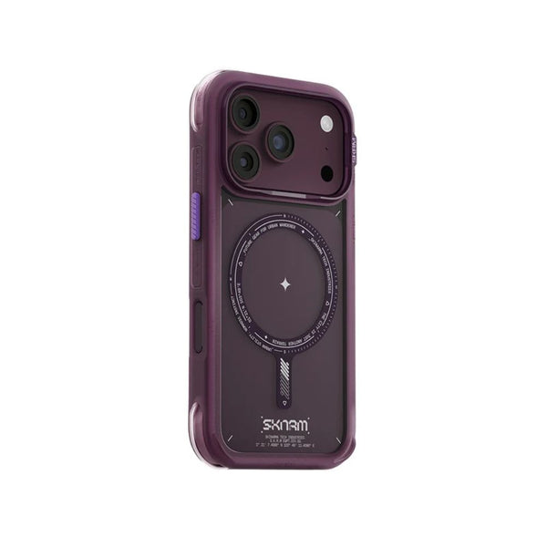 SkinArma Avion Case for iPhone 18 Pro with M-Safe support and removable camera frame Burgundy Qatar