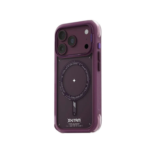 SkinArma Avion Case for iPhone 18 Pro with M-Safe support and removable camera frame Burgundy Qatar
