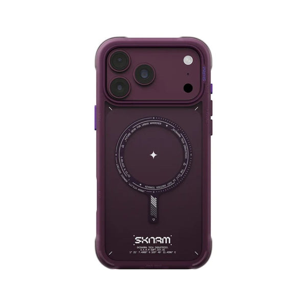 SkinArma Avion Case for iPhone 18 Pro Max with M-Safe support and removable camera frame Burgundy Qatar
