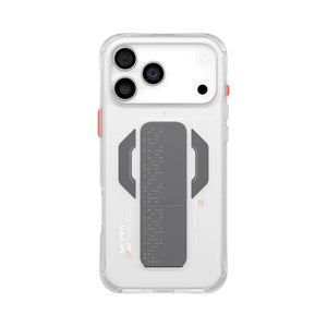 Skinarma Haxa Mag-Charge Grip-Stand Case with magnetic charging for iPhone 17 Pro Max Clear Qatar
