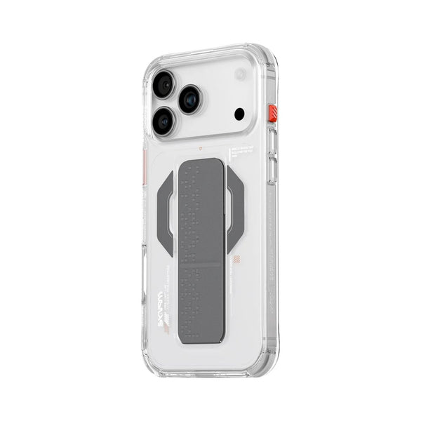 Skinarma Haxa Mag-Charge Grip-Stand Case with magnetic charging for iPhone 17 Pro Max Clear Qatar