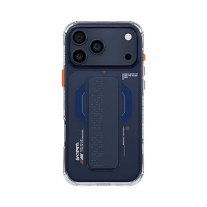 Skinarma Haxa Mag-Charge Grip-Stand Case with 8-foot drop protection for iPhone 17 Pro Max Navy Blue Qatar