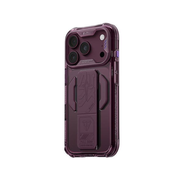 SkinArma Helio CE Case for iPhone 18 Pro with MagSafe and integrated stand Burgundy Qatar
