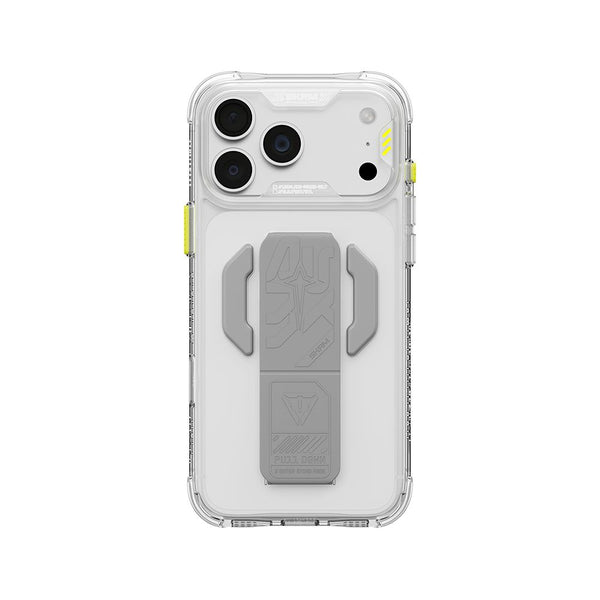 SkinArma Helio CE Case for iPhone 18 Pro with MagSafe and integrated stand Clear Qatar