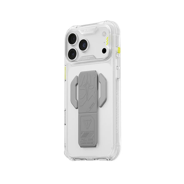 SkinArma Helio CE Case for iPhone 18 Pro with MagSafe and integrated stand Clear Qatar