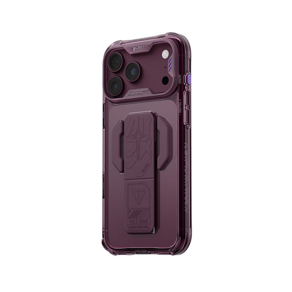 SkinArma Helio CE Case for iPhone 18 Pro Max with MagSafe and integrated stand Burgundy Qatar
