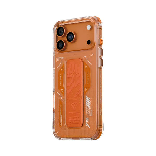 Skinarma HELIO Mag-Charge Grip-Stand Case with 8-foot drop protection for iPhone 17 Pro Max Orange Qatar