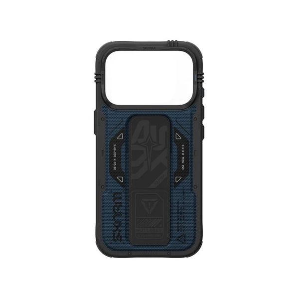 SkinArma Phantom Case for iPhone 18 Pro with M-Safe charging and foldable stand Blue Qatar