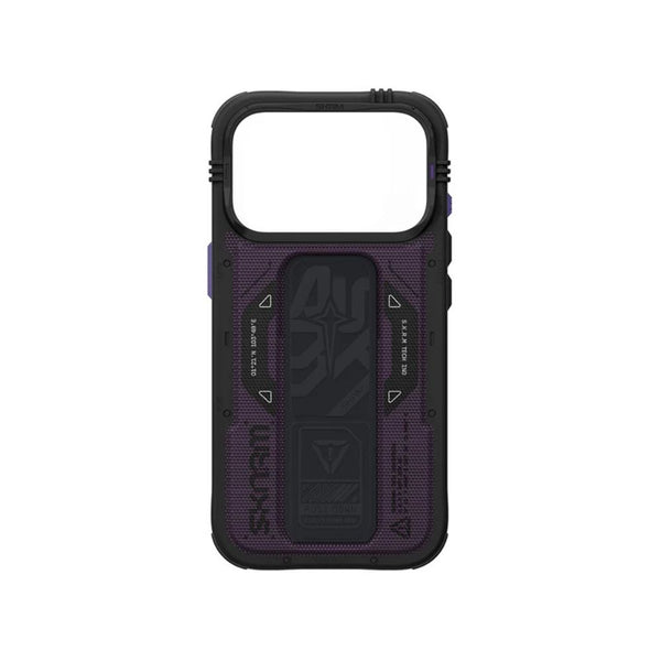 SkinArma Phantom Case for iPhone 18 Pro with M-Safe charging and foldable stand Burgundy Qatar