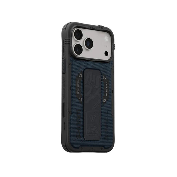 SkinArma Phantom Case for iPhone 18 Pro Max with M-Safe charging and foldable stand Blue Qatar