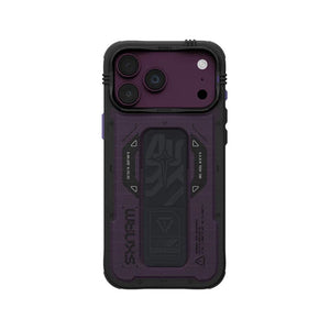 SkinArma Phantom Case for iPhone 18 Pro Max with M-Safe charging and foldable stand Burgundy Qatar