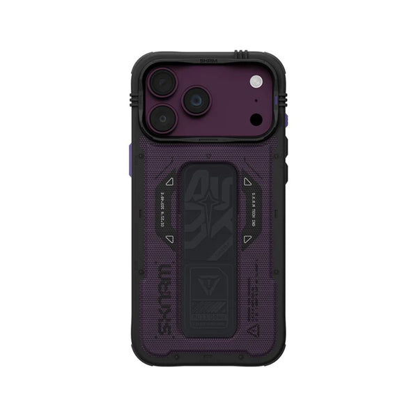 SkinArma Phantom Case for iPhone 18 Pro Max with M-Safe charging and foldable stand Burgundy Qatar