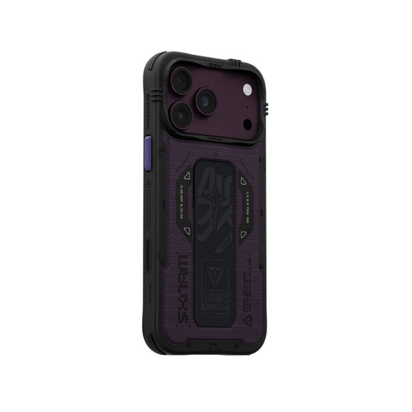 SkinArma Phantom Case for iPhone 18 Pro Max with M-Safe charging and foldable stand Burgundy Qatar
