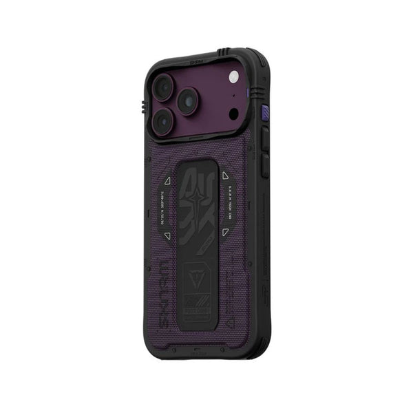 SkinArma Phantom Case for iPhone 18 Pro Max with M-Safe charging and foldable stand Burgundy Qatar