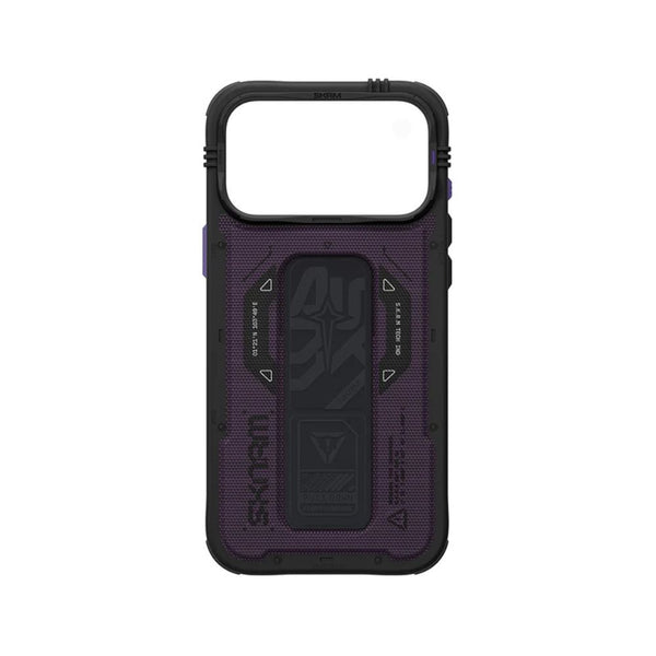 SkinArma Phantom Case for iPhone 18 Pro Max with M-Safe charging and foldable stand Burgundy Qatar