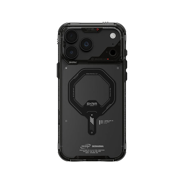 SkinArma Saido Case for iPhone 18 Pro Max with airbag protection and M-Safe charging Smoked Gray Qatar