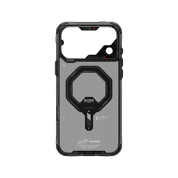 SkinArma Saido Case for iPhone 18 Pro Max with airbag protection and M-Safe charging Smoked Gray Qatar
