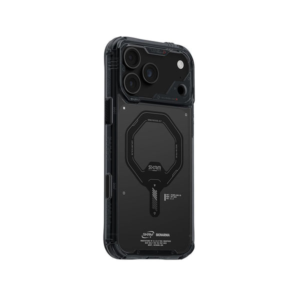 SkinArma Saido Case for iPhone 18 Pro Max with airbag protection and M-Safe charging Smoked Gray Qatar