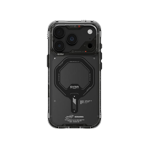 SkinArma Saido Case for iPhone 18 Pro with airbag protection and M-Safe charging Smoked Gray Qatar