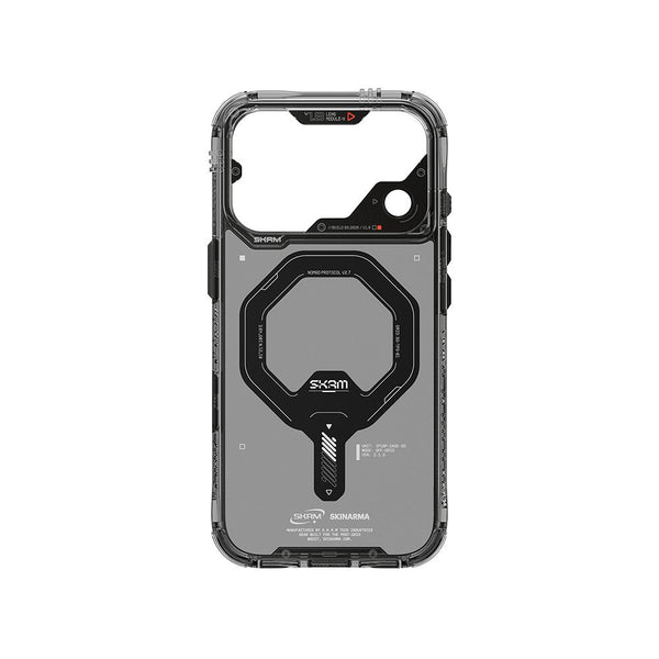 SkinArma Saido Case for iPhone 18 Pro with airbag protection and M-Safe charging Smoked Gray Qatar