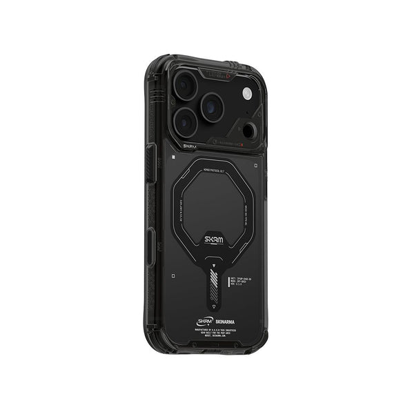 SkinArma Saido Case for iPhone 18 Pro with airbag protection and M-Safe charging Smoked Gray Qatar