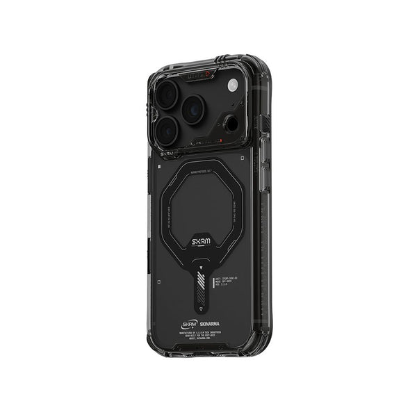 SkinArma Saido Case for iPhone 18 Pro with airbag protection and M-Safe charging Smoked Gray Qatar