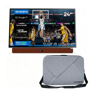 Skyworth 24 Inch Portable Google Smart TV 24LP60G with 24P100 Carry Case Full HD Qatar