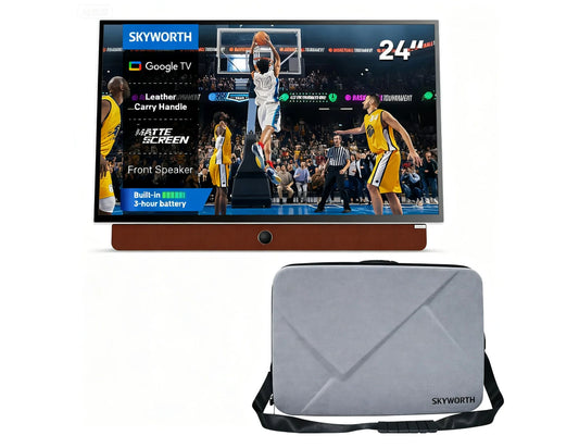 Skyworth Portable 24-inch Smart TV 24LP60G with Battery and Carrying Case available in Qatar