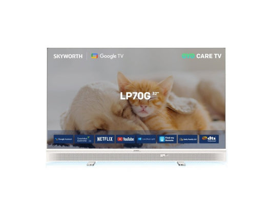 SKYWORTH 32LP70G 32-inch FHD Google TV with HDR10, DBX-TV audio and 12V power bank support, Thabthaba Store Qatar