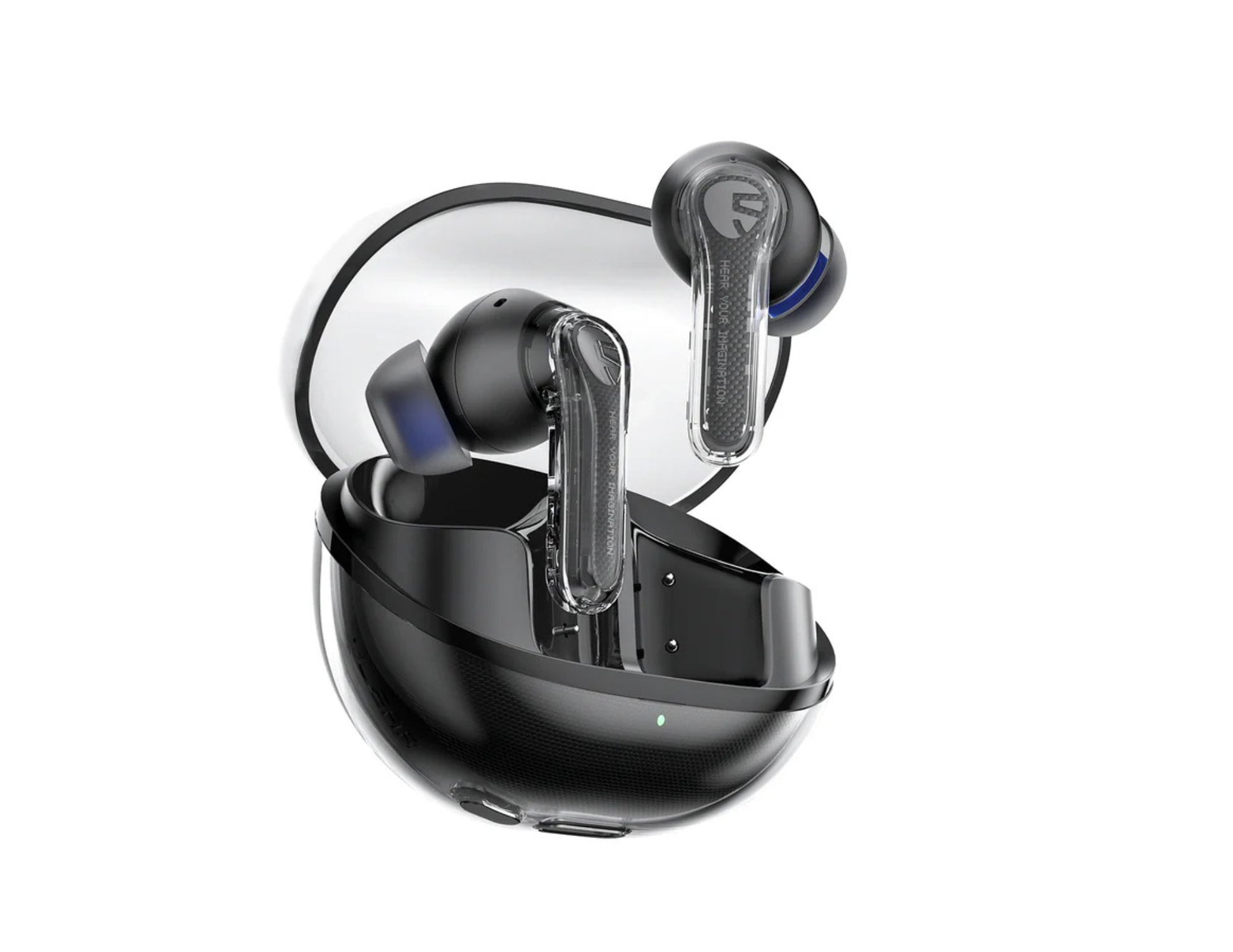 SOUNDPEATS Clear transparent wireless earbuds black beige 40hr dual mic Qatar
