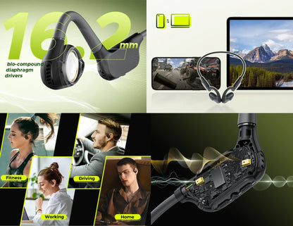 SoundPeats RunFree Lite2 Bluetooth Air Conduction Sport Headphones Black Thabthaba Store Qatar