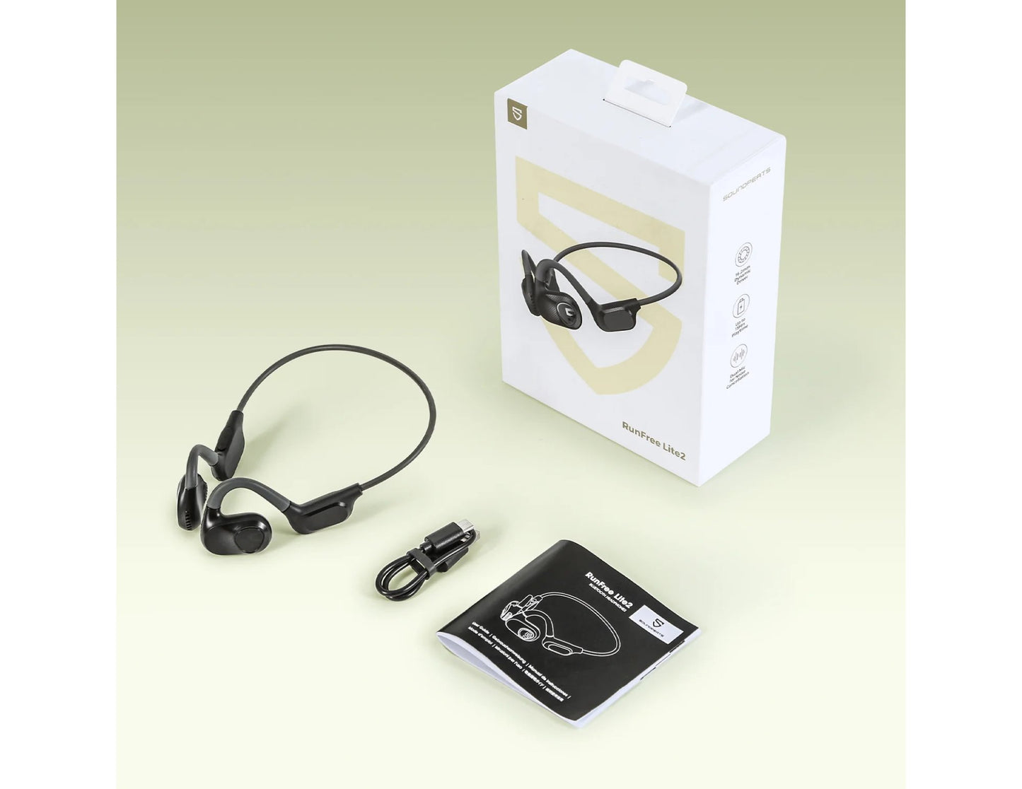 SoundPeats RunFree Lite2 Bluetooth Air Conduction Sport Headphones Black Thabthaba Store Qatar
