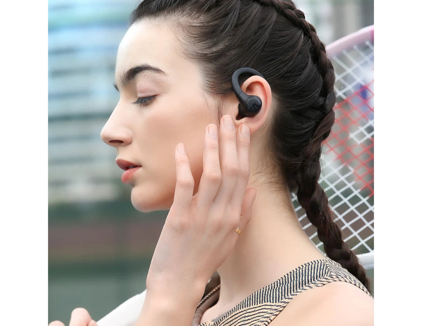 SOUNDPEATS Wings2 Sports Wireless Headphones Black IPX4 30H Battery Thabthaba Store Qatar